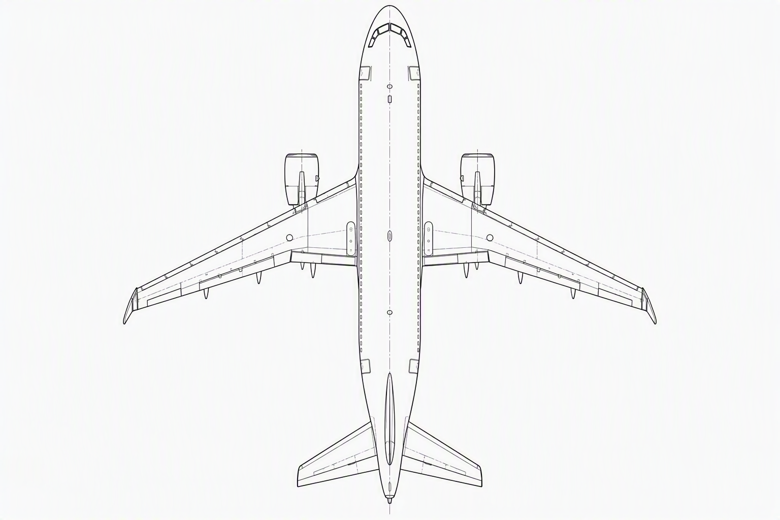 Aircraft top view